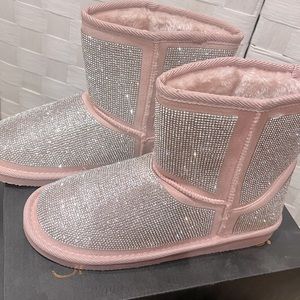 Blush bling boots